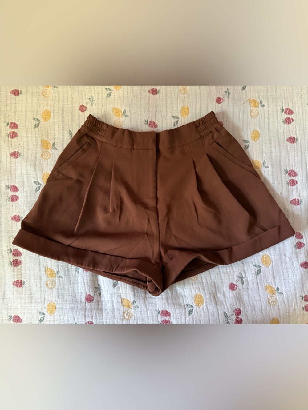 Forever 21 Women's High-Rise Brown Tailored Shorts